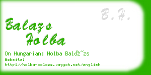 balazs holba business card